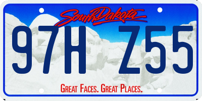 SD license plate 97HZ55