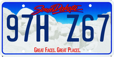 SD license plate 97HZ67