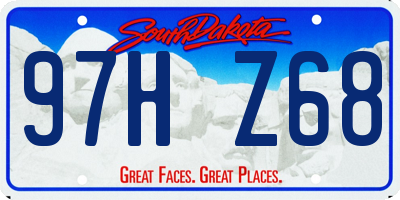 SD license plate 97HZ68