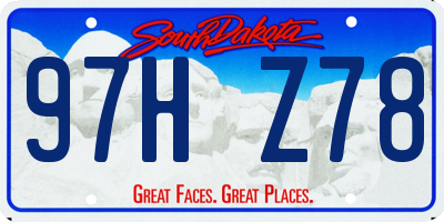 SD license plate 97HZ78