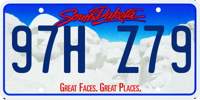 SD license plate 97HZ79
