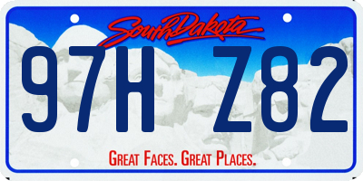 SD license plate 97HZ82
