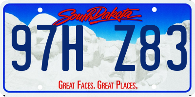 SD license plate 97HZ83