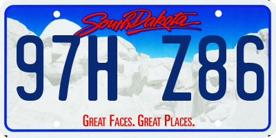 SD license plate 97HZ86