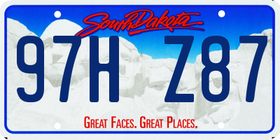 SD license plate 97HZ87