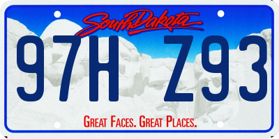 SD license plate 97HZ93