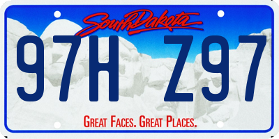 SD license plate 97HZ97