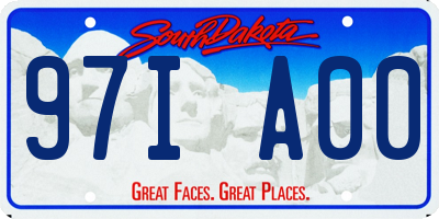 SD license plate 97IA00