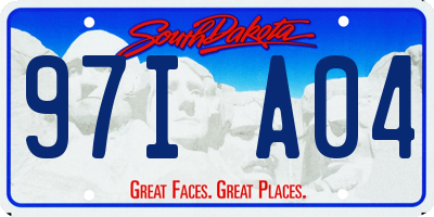 SD license plate 97IA04