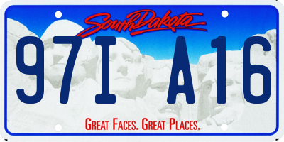 SD license plate 97IA16