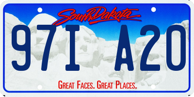 SD license plate 97IA20