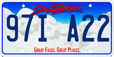 SD license plate 97IA22