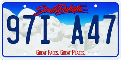 SD license plate 97IA47