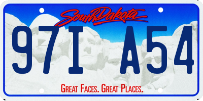 SD license plate 97IA54