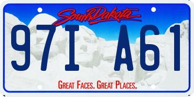 SD license plate 97IA61