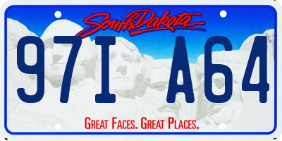SD license plate 97IA64