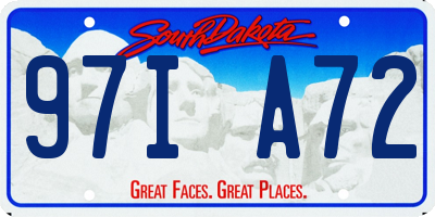 SD license plate 97IA72