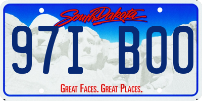 SD license plate 97IB00
