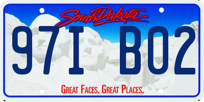 SD license plate 97IB02