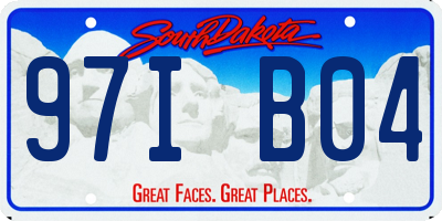 SD license plate 97IB04