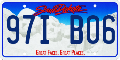 SD license plate 97IB06
