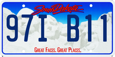 SD license plate 97IB11