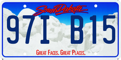 SD license plate 97IB15