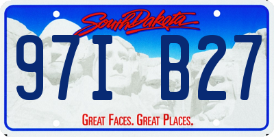 SD license plate 97IB27