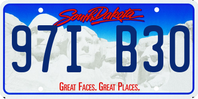 SD license plate 97IB30