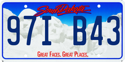 SD license plate 97IB43