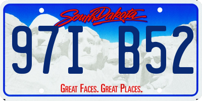 SD license plate 97IB52
