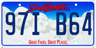 SD license plate 97IB64