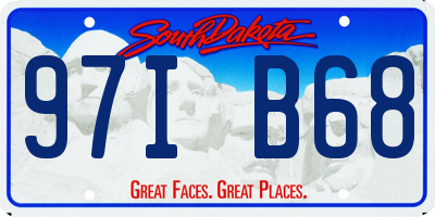 SD license plate 97IB68
