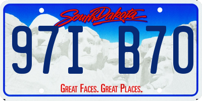 SD license plate 97IB70