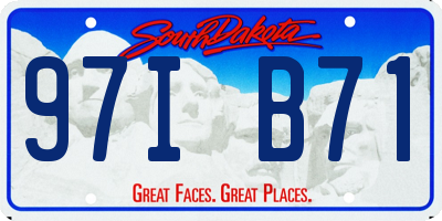 SD license plate 97IB71