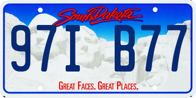 SD license plate 97IB77