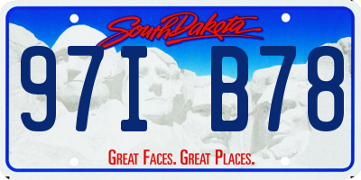 SD license plate 97IB78