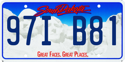 SD license plate 97IB81