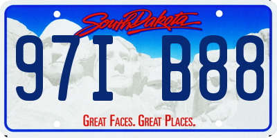 SD license plate 97IB88
