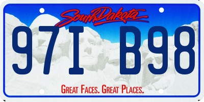 SD license plate 97IB98