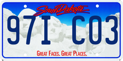 SD license plate 97IC03