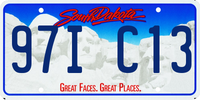 SD license plate 97IC13