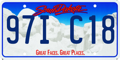 SD license plate 97IC18