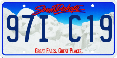 SD license plate 97IC19