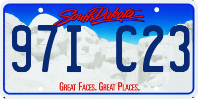 SD license plate 97IC23