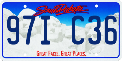 SD license plate 97IC36