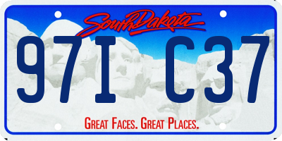 SD license plate 97IC37