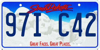 SD license plate 97IC42