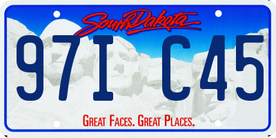 SD license plate 97IC45