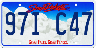 SD license plate 97IC47